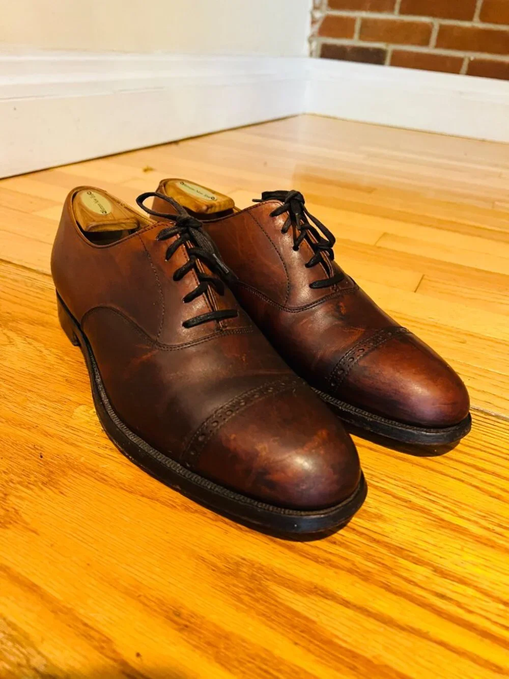 Dunhill X Poulsen & Skone Derby Dress Shoes In Brown Size 9.5 D US $930